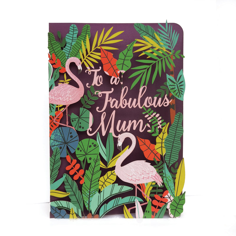 Original paper cut card - Fabulous Mum