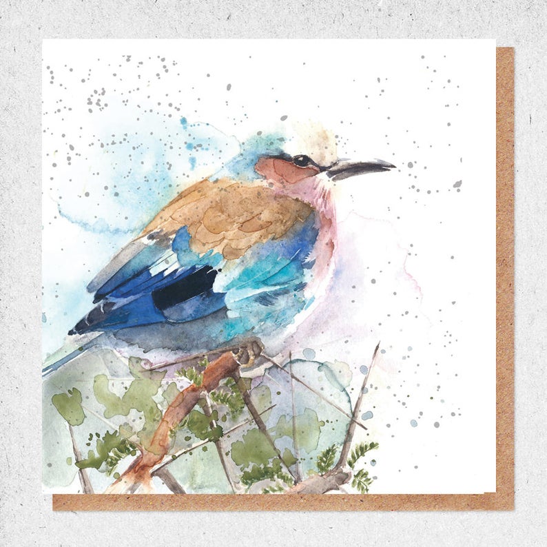 Kingfisher Watercolour Card