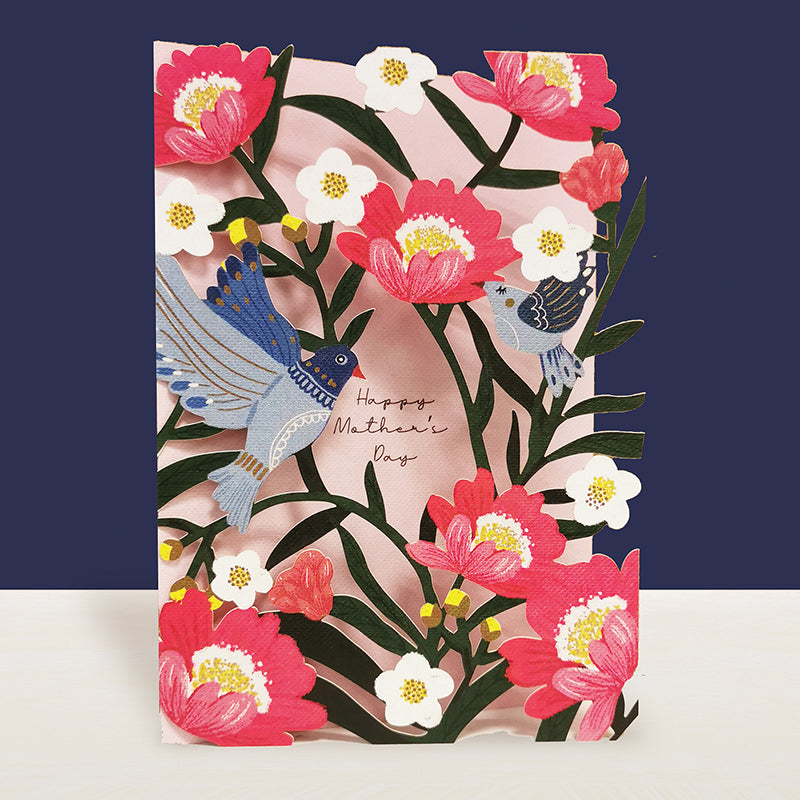 Mother's Day card- Flowers and birds