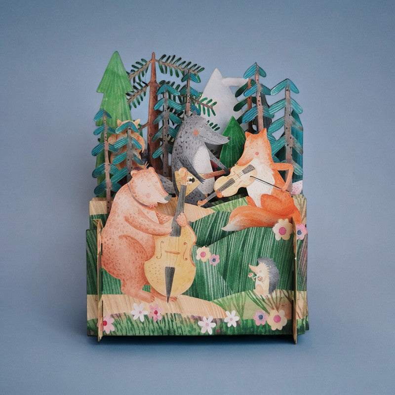 Animal Band 3D Pop Up Birthday Greeting Card