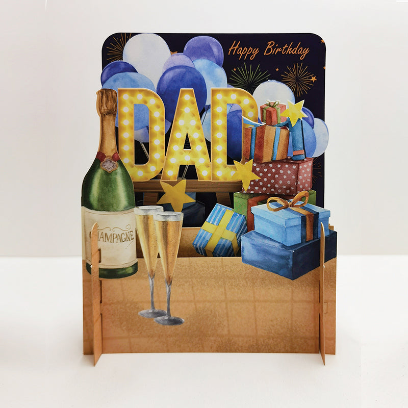 3D Birthday DAD Pop Up Card