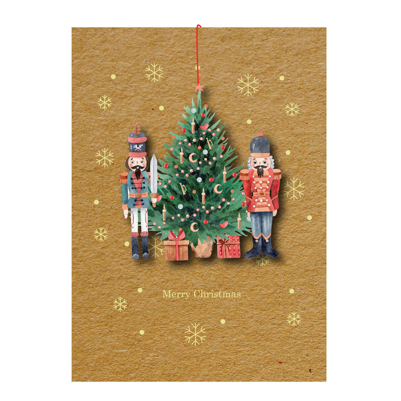 Wooden Christmas ornament card-NUTCRACKERS
