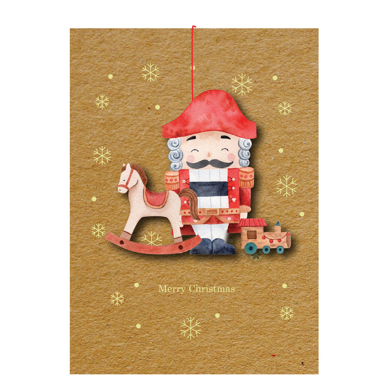 Wooden Christmas ornament card-NUTCRACKER