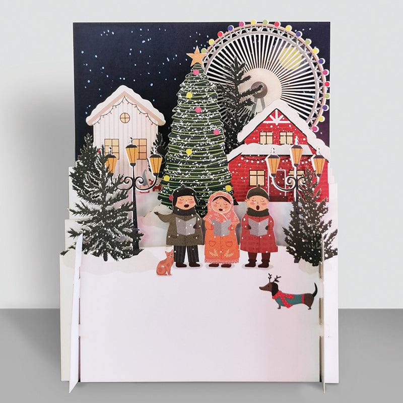Christmas pop up card - Christmas carol