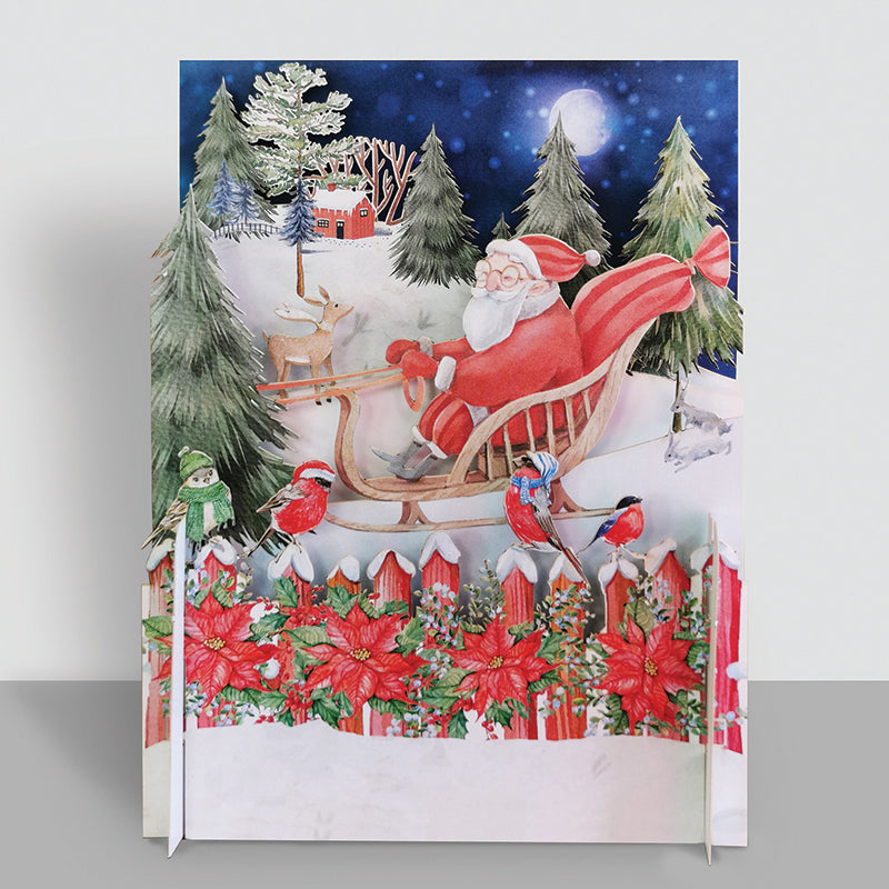 Christmas pop up card - Santa sleigh