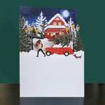 Paper cut art card pack 6 cards 2 designs- Polar bear / girl gifts