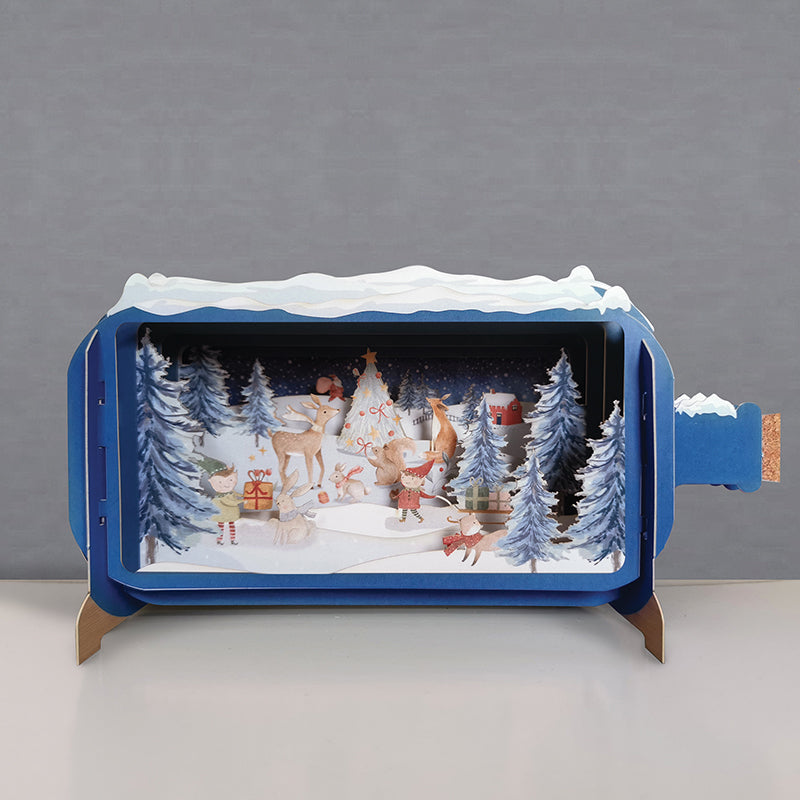 Christmas pop up card - winter forest