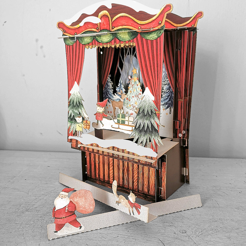 Paper Theatre-santa and elves