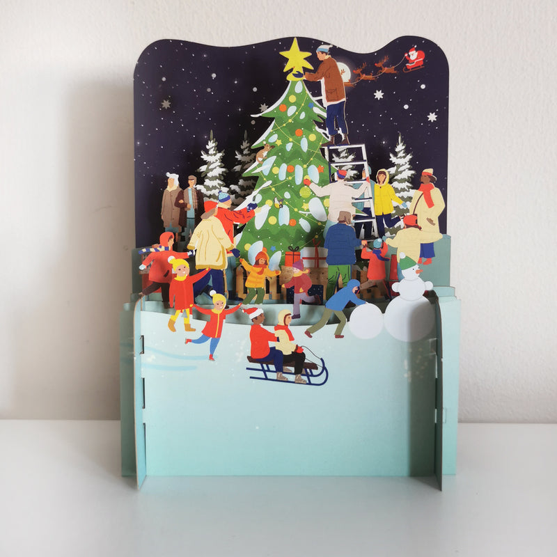 Copy of Christmas pop up card - tree decorating