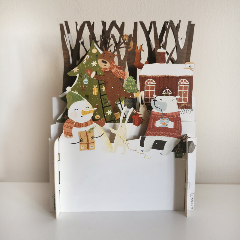 Copy of Copy of Copy of Copy of Christmas pop up card - Christmas forest