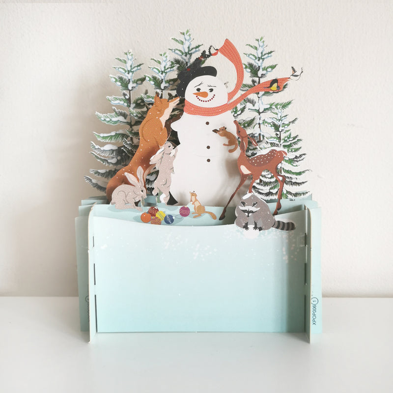 Christmas pop up card - snowman