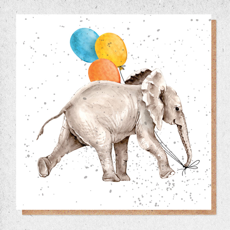 Elephant Watercolour Card