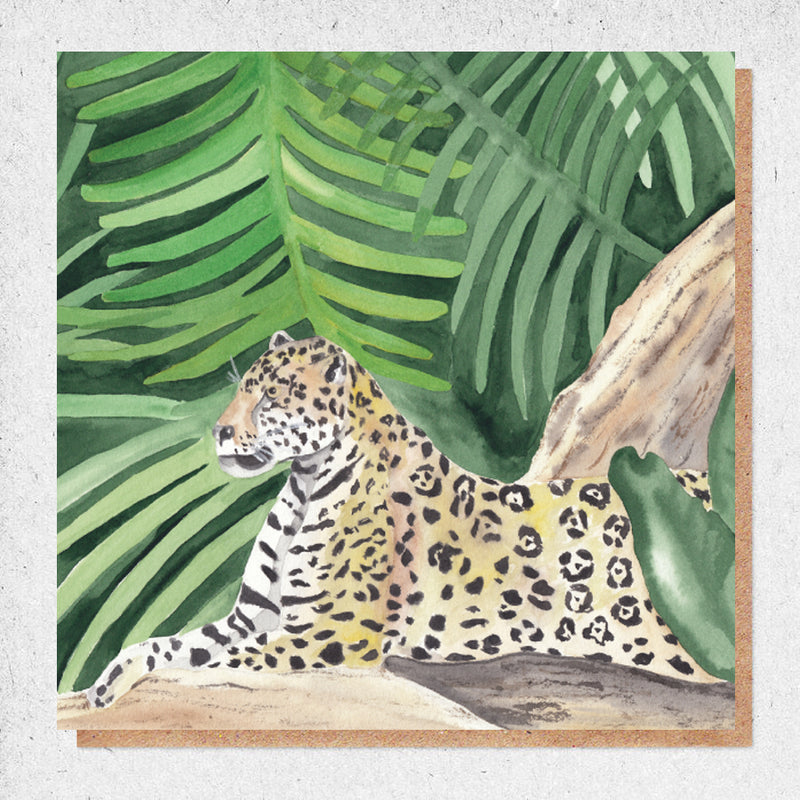 Cheetah Watercolour Card