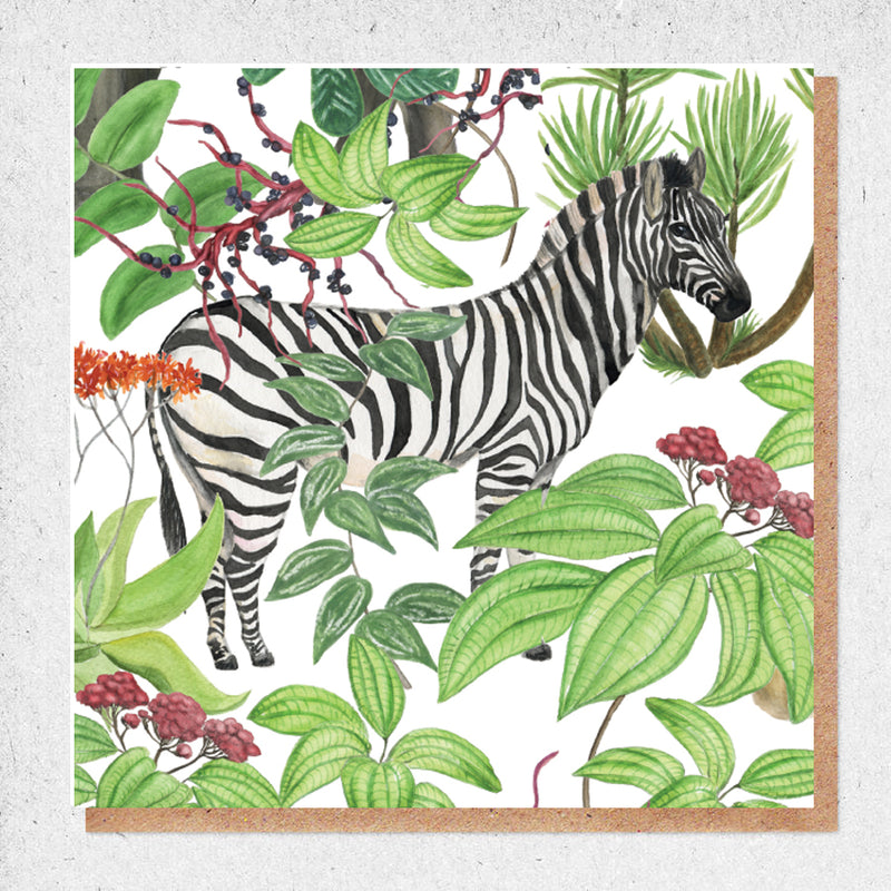 Zebra Watercolour Card