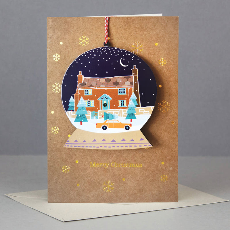 Wooden Christmas ornament card-house