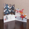 Paper cut art card - deer and owl
