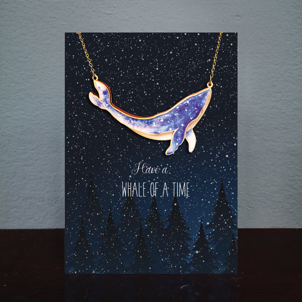 Whale Necklace Card- Birthday card