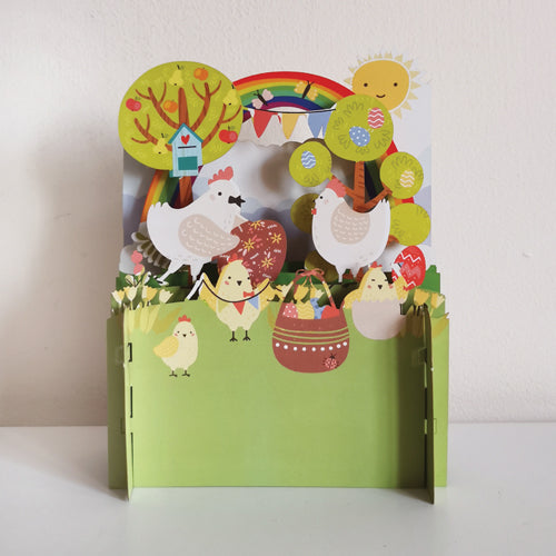 Pop up Easter Card chickens