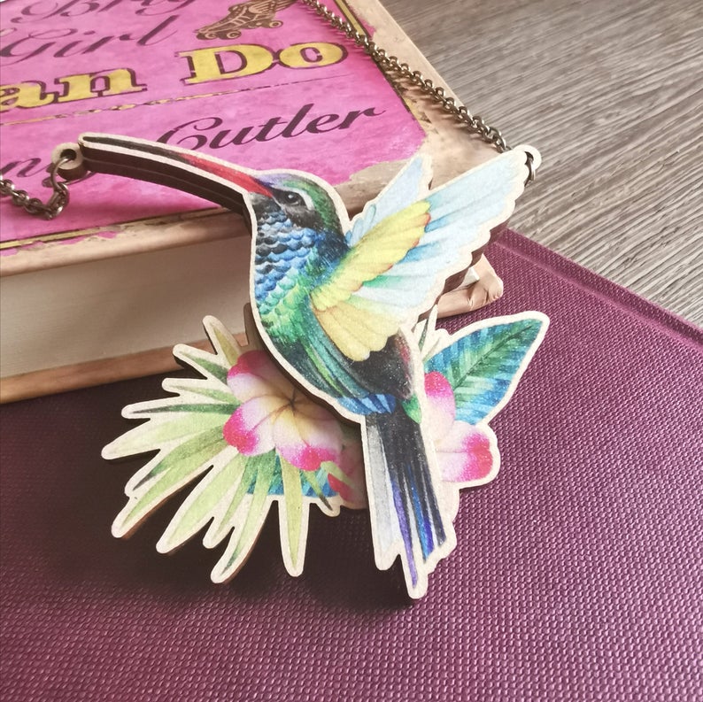 Hummingbird Necklace Card