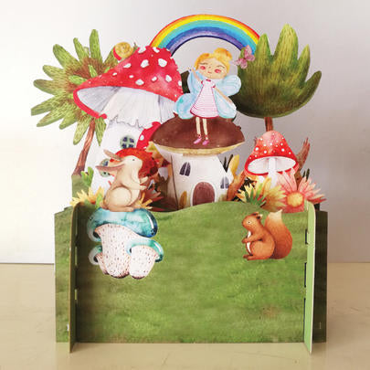 Children's Animals In Fairyland 3D Pop Up Birthday Greeting Card