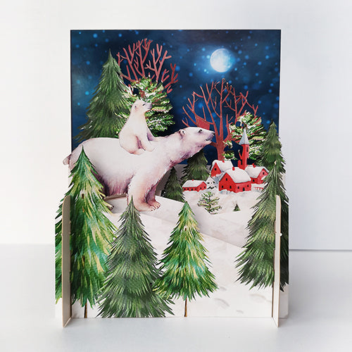 Christmas pop up card - Christmas bear